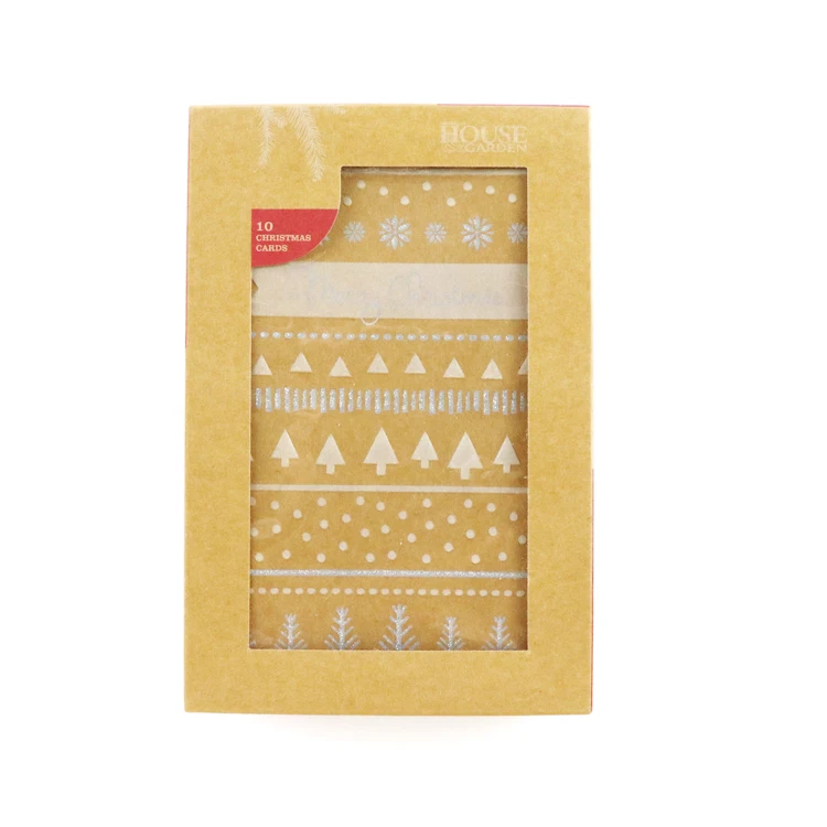 
Christmas seasonal handmade custom greeting card Christmas gift greeting card set kraft paper greeting card 