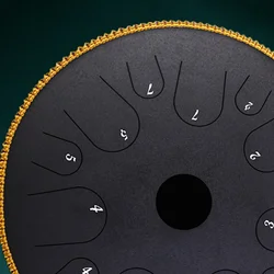 Professional Pure Copper Tongue Drum 14 Notes 14 Inches, hangpan drum steel , handpan drum, blue