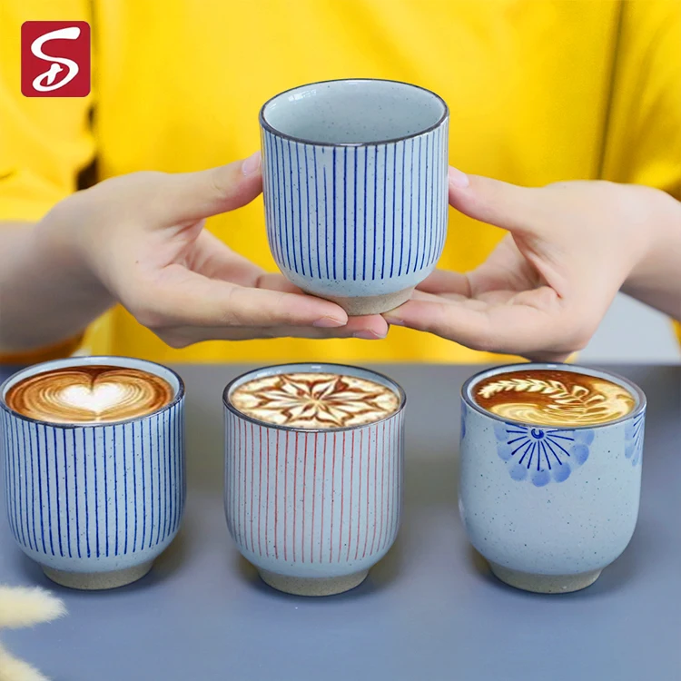 Hand Paint Pottery Tea Cup, Rustic Ceramic Coffee Mug, Japanese Style Tea Cup Coffee Cup/Mate Cup/Good for Gift