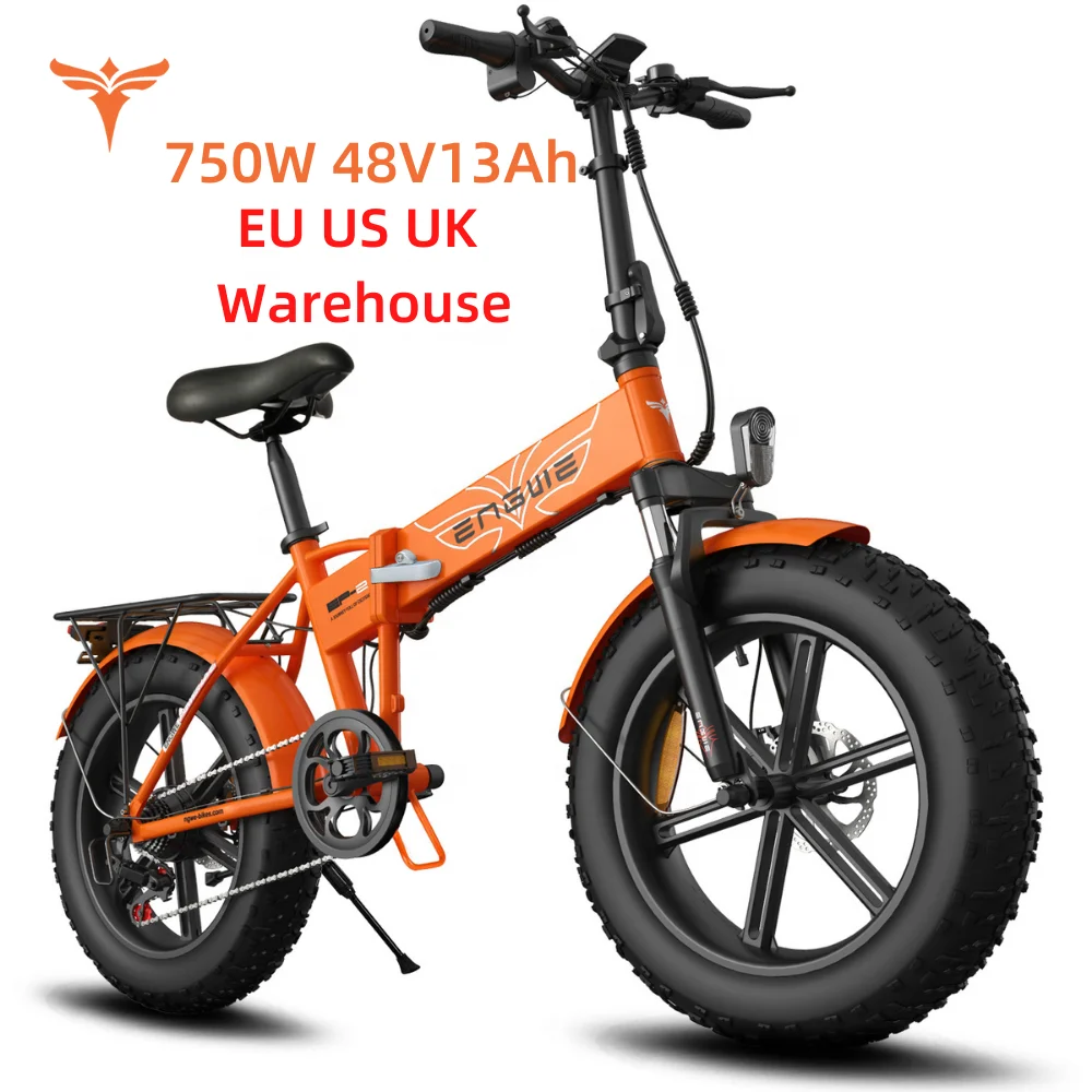 EU US UK Dropshipping fatbike UPgrade hot sale LCD display front shock Engwe 750W 48V13A electric ebike bike bicycle Ep-2 pro