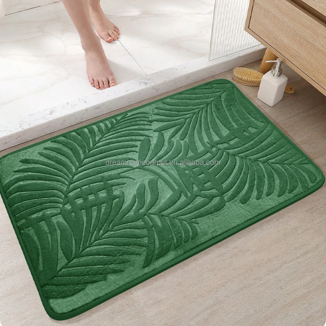Cheap 3D Pebble Stone Soft Quick Dry Super Water Absorb Non Slip Memory Foam Bath Mat for Bathroom