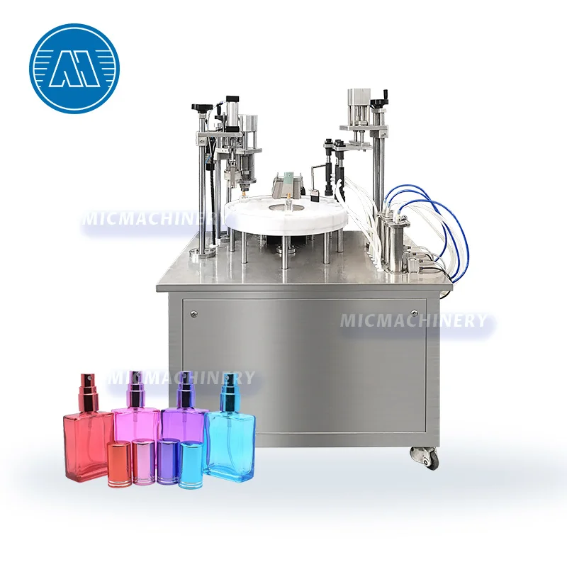 Semi automatic manual 1ml 10ml small mini body spray capping fill bottle perfume filling machine