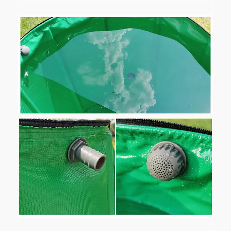 
Outdoor Rain Barrel Rainwater Collection Bucket PVC Water Tank 