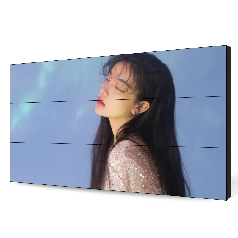 55 inch indoor 2x3 3x3 controller advertising players splicing screen display 4K ultra narrow bezel lcd video wall