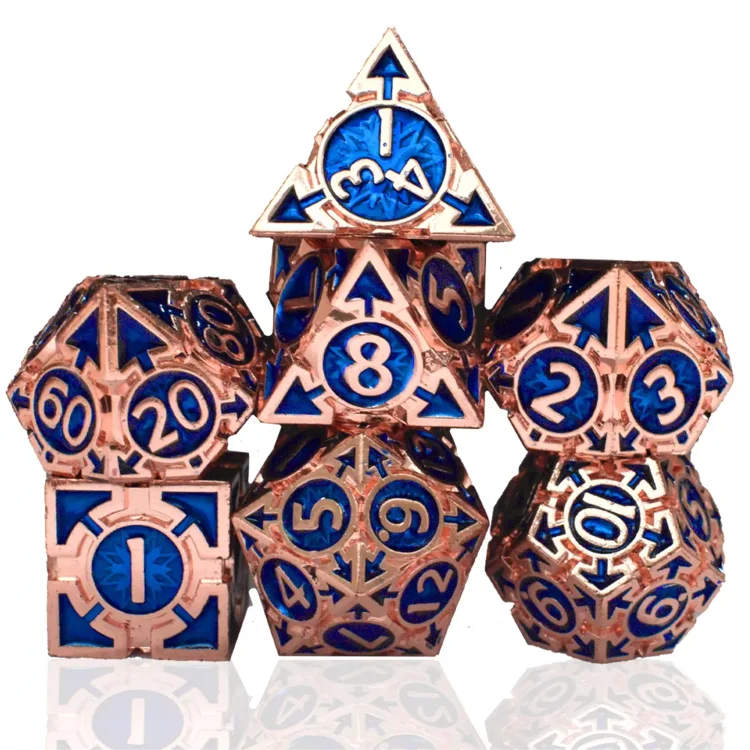 Unique Custom D20 Bulk Dice Game Wholesale Metal Polyhedral Dnd Dice Set Rpg Dice