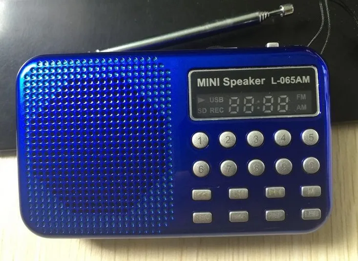 Портативный мини-музыкальный плеер fm радио динамик L-063 mp3 с диктофоном