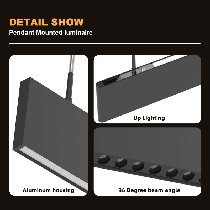 Brandon Indoor Modern Simple Linear Light Chandelier for Home Office & Bar Elegant Modern Lighting