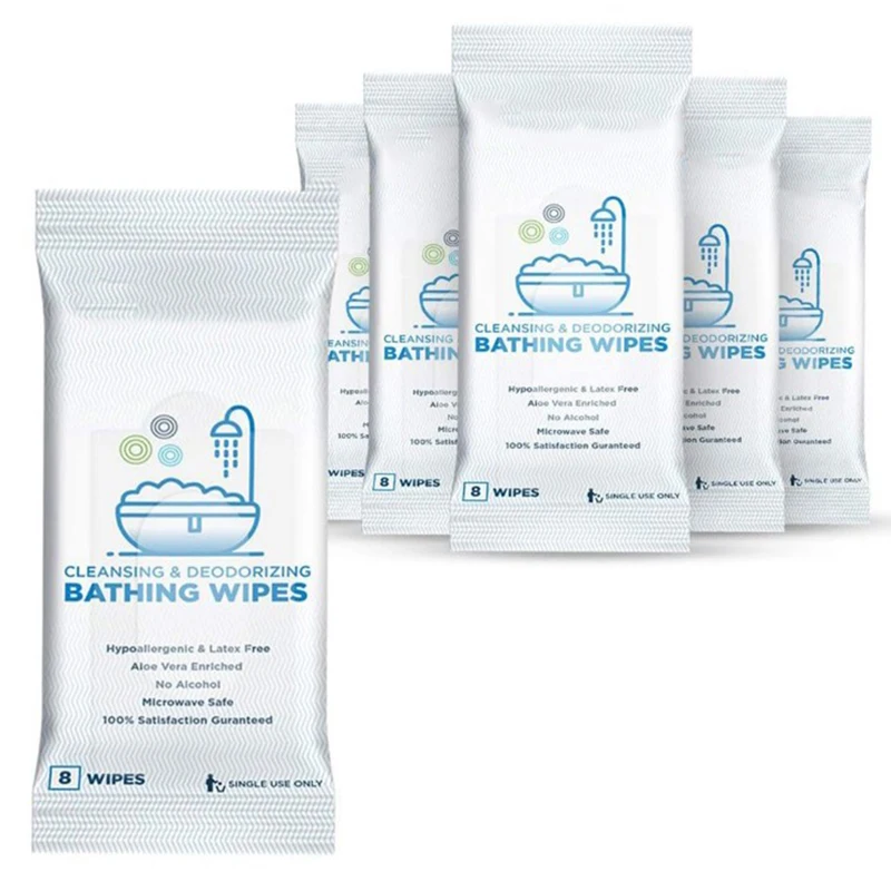 China Factory Made Portable 8pcs Skin Care Cleaning Wipes For Travel And Outgoing