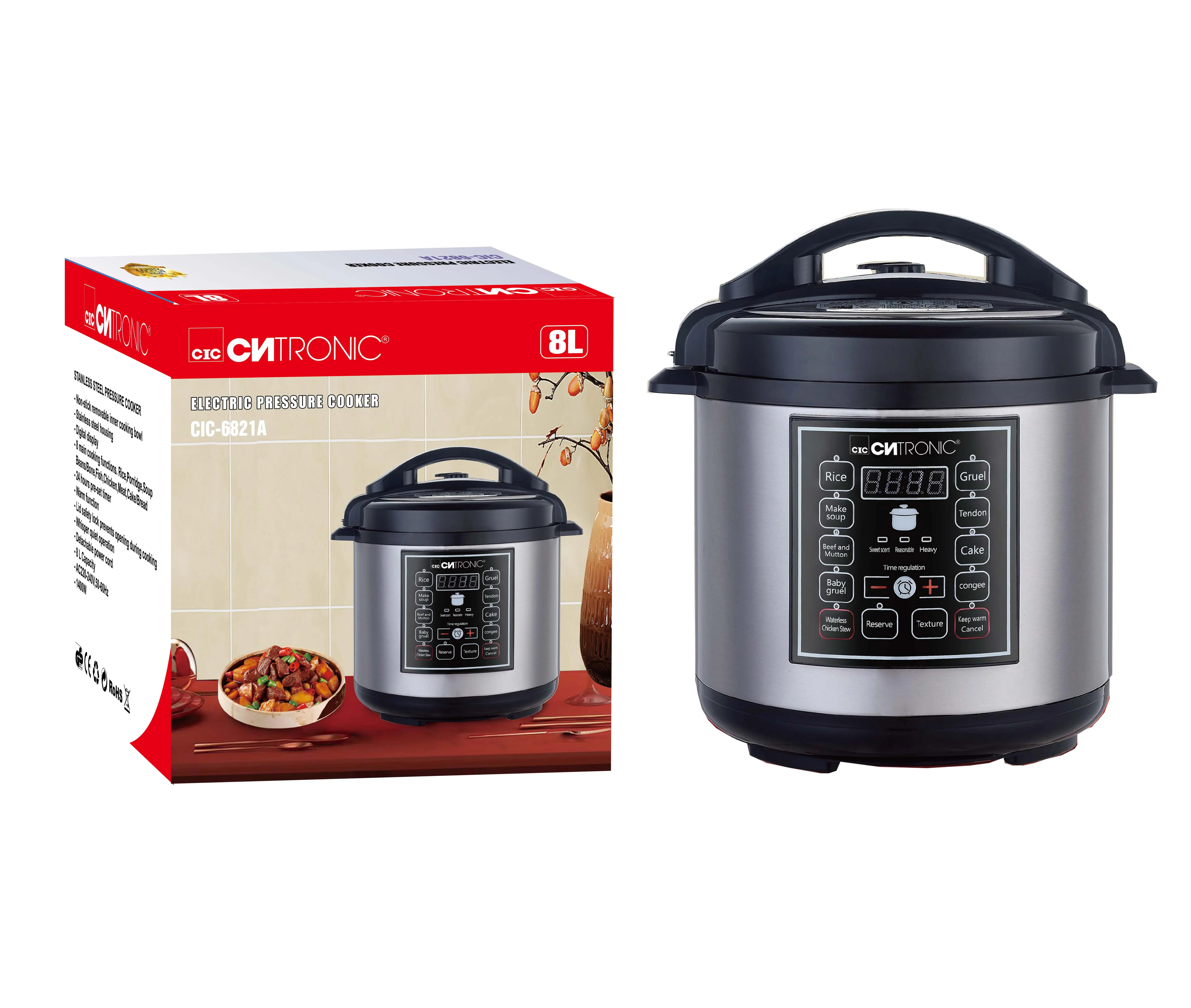 8L HIGH QUALITY ELECTRIC PRESSURE COOKER 1400w stainless cooker rice cooker