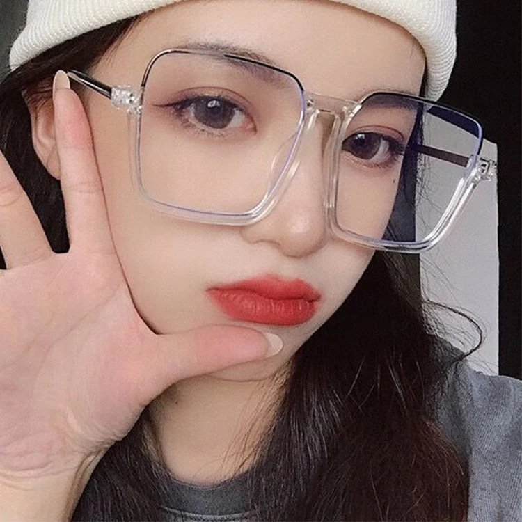 SKYWAY New Type Retro Oversized Square Half Frame Anti Blue Light Blocking Computer Eye Glasses