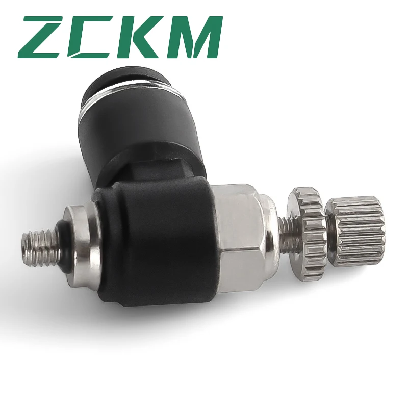 Pneumatic miniature Elbow 90 Degree SL Control Valve Push to Connect Air Line Fitting Air Flow Fittings