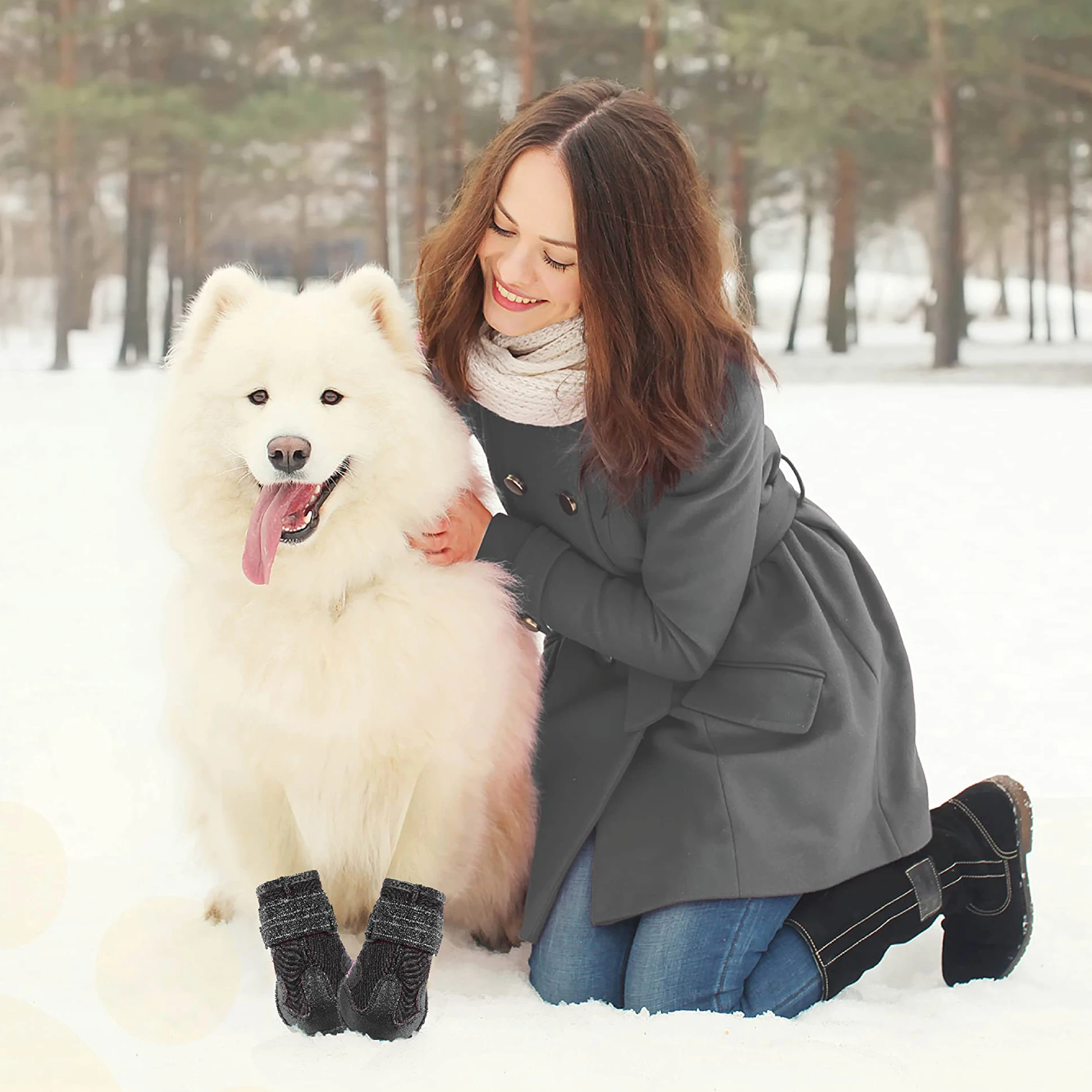 Waterproof Dog Shoes Stylish Designed Shoes for Dog Boots with Non-Slip Rubber Bottom Protects Paw