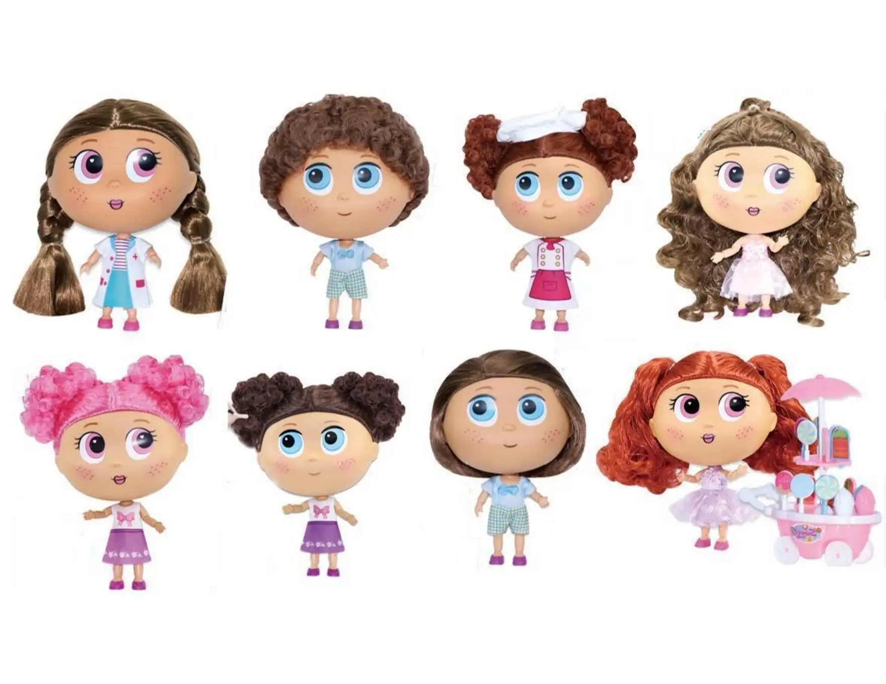 Top sales plastic 7 inch baby doll,solid Joint body breeder Fashion Doll Set 