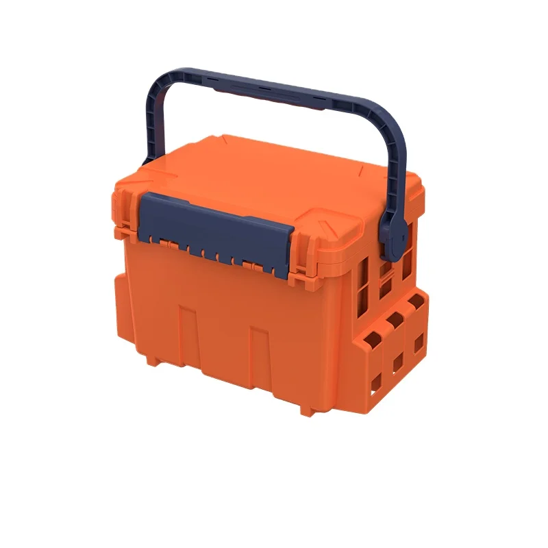 Customized 2 Layers Fishing Tackle Box Big Storage With Side Pocket Rod Holder Carry Accessories Fishing Tool Box