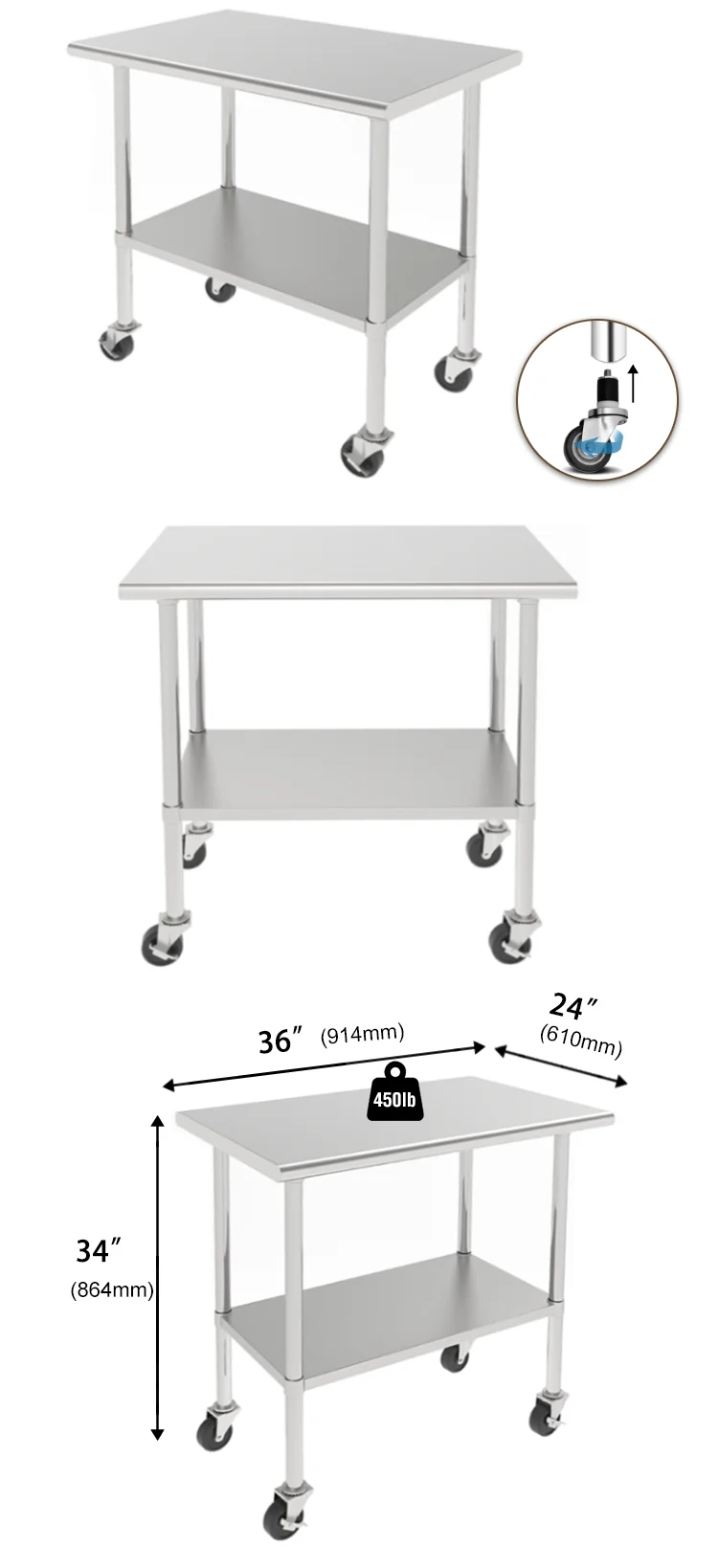 OEM Manufacture Supplier Of Garage Stainless Table Rotating Worktable