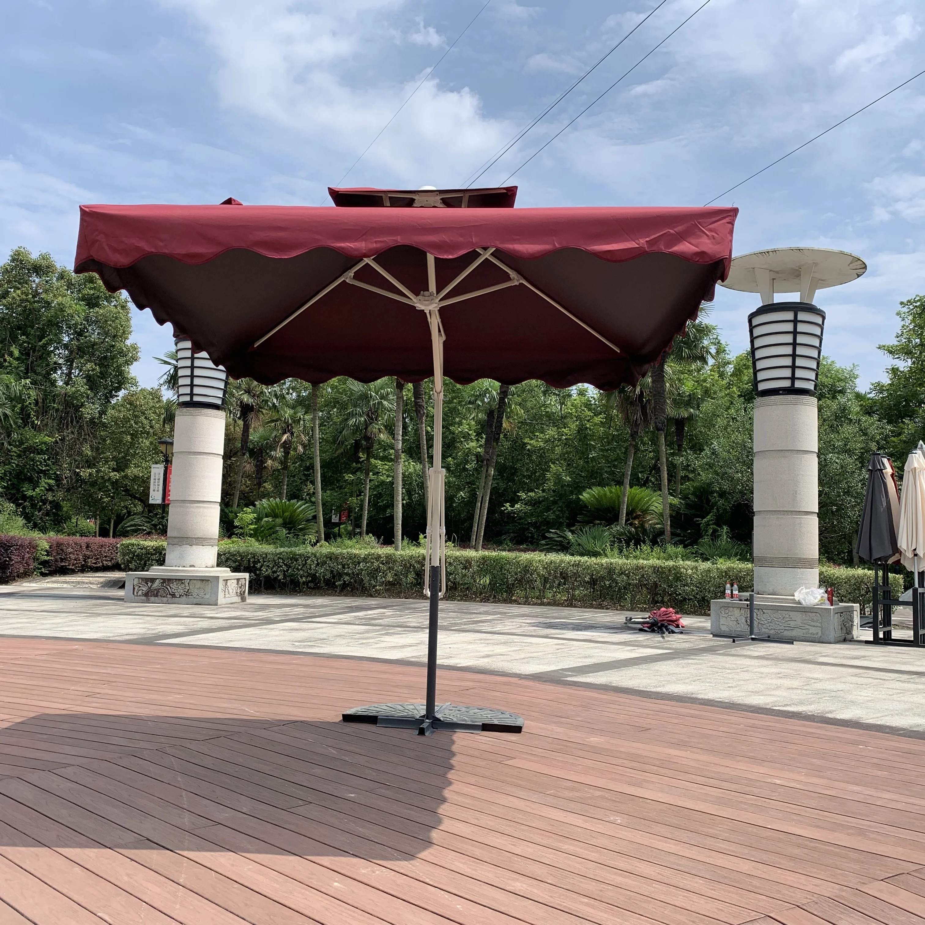 Outdoor Furniture Garden Double Canopy Umbrella Cantilever Large Parasol Patio Parasol Economic Umbrellas For Beach