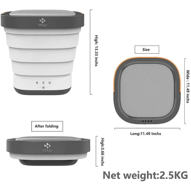  Small semi-automatic portable washing machine and dryer for home