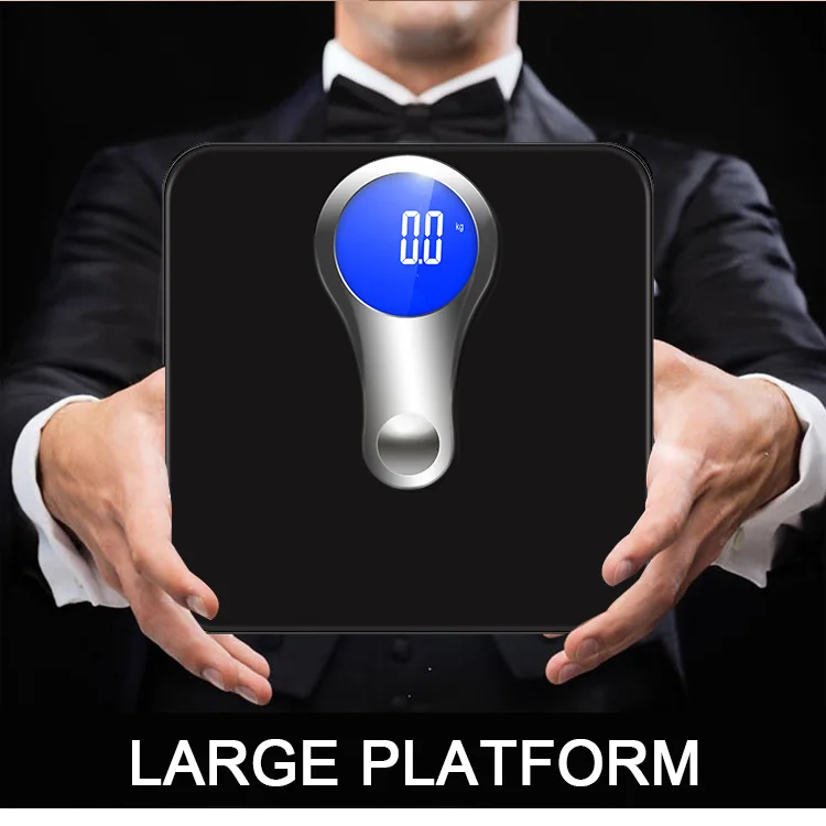 
Backlight function memory 10 persons over load indication Low battery indication body scale bathroom scale 