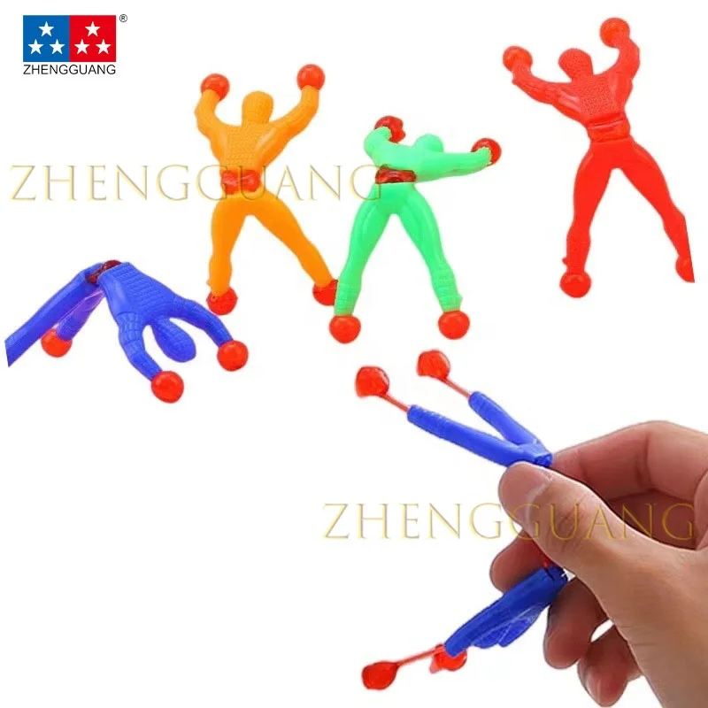 Zhengguang Wholesale Stretchy Climbing Man Window Crawlers Sticky Toys Favors Kid Play Climbing Toy Sticky Wall Climbing Toy