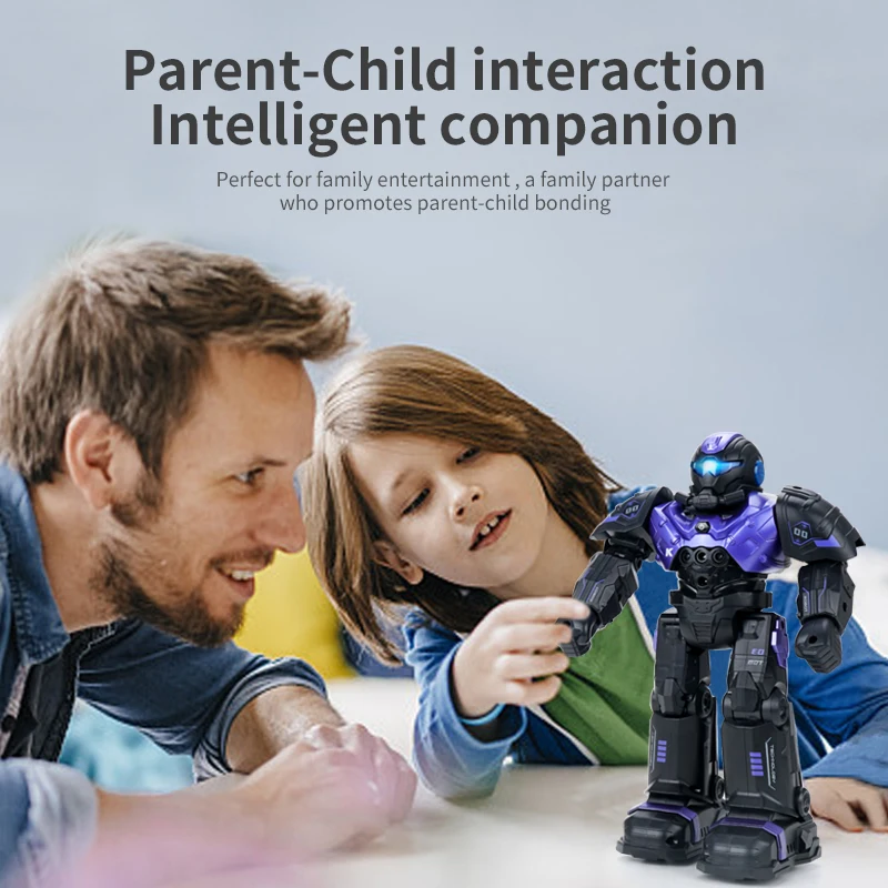 SJY-R20 RC Robocop Модель робот раннее образование игрушка жест зондирование интеллектуальный пульт дистанционного управления Детские Обучающие Роботы