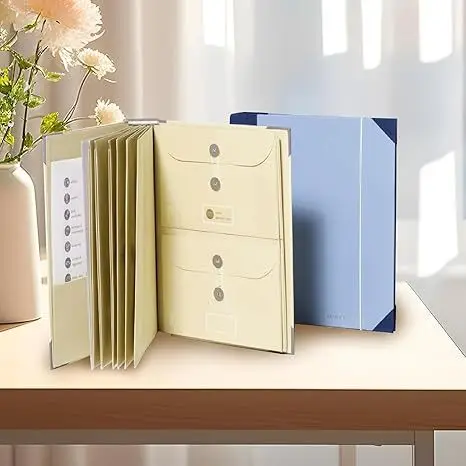 Latest Easily Multi-pocket plastic Pockets Document Organizer file Folder For Document