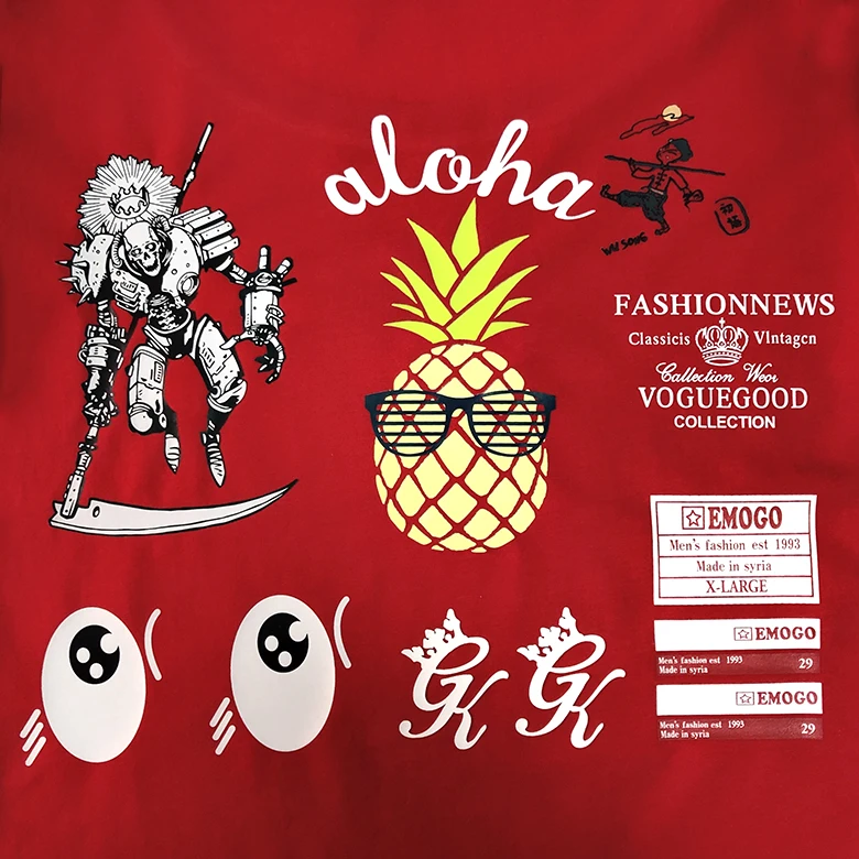 Garment tagless washing care label screen heat transfer printing for clothing