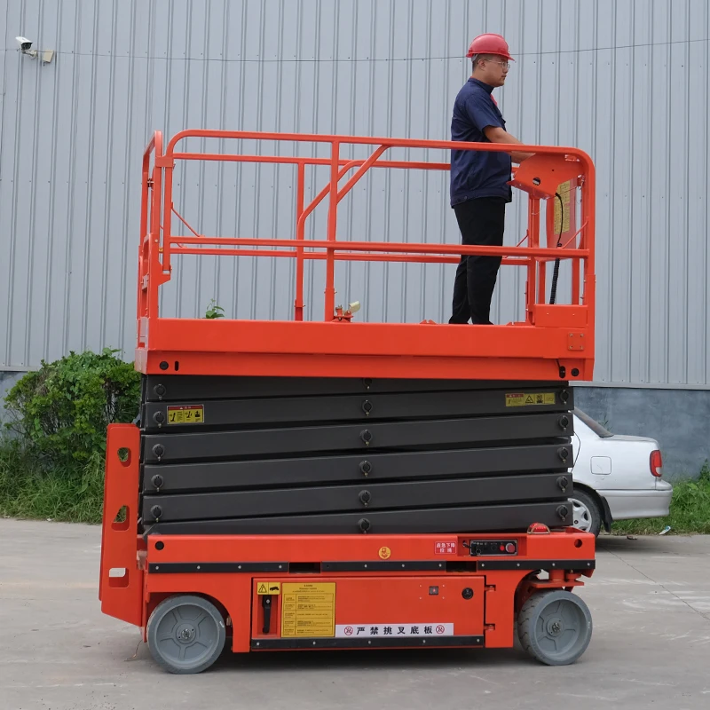 Portable Scissor Lift Elevator Movable Hydraulic Aerial Lifting Platform GTJZ-10