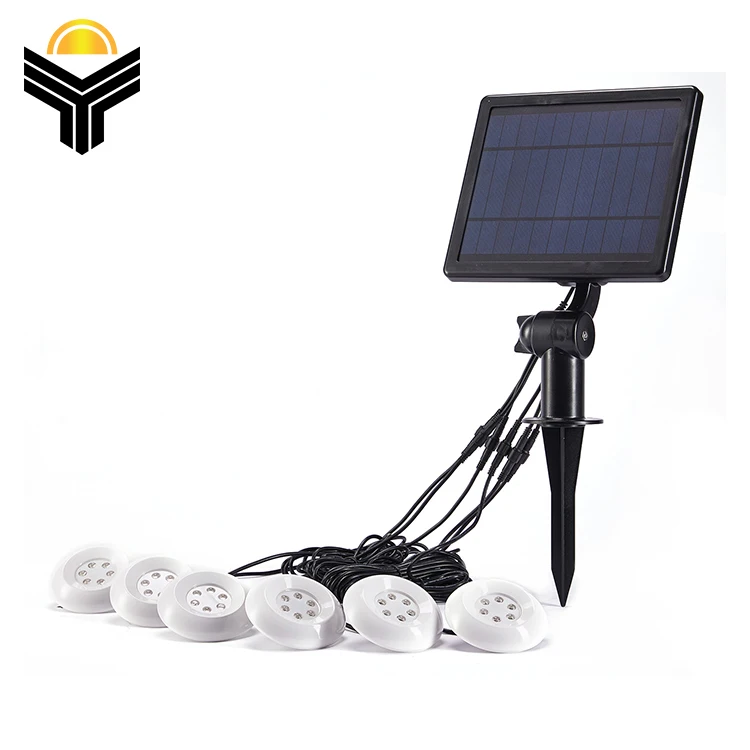 Light-Control Outdoor IP65 Waterproof Underwater RGB Dimmable Solar Led Swimming Pool Lamp