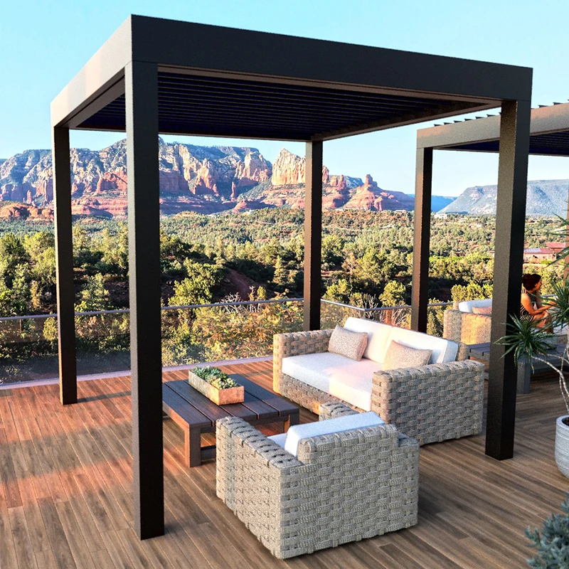 Bioclimatic Electric Louvered Roof Pergola for Optimal Climate Control
