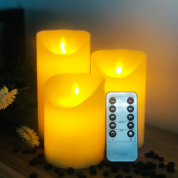 New Design With Great Price D7.5*H12.5Cm Standard Size Magic Led Flameless Light Candles With Remote Control