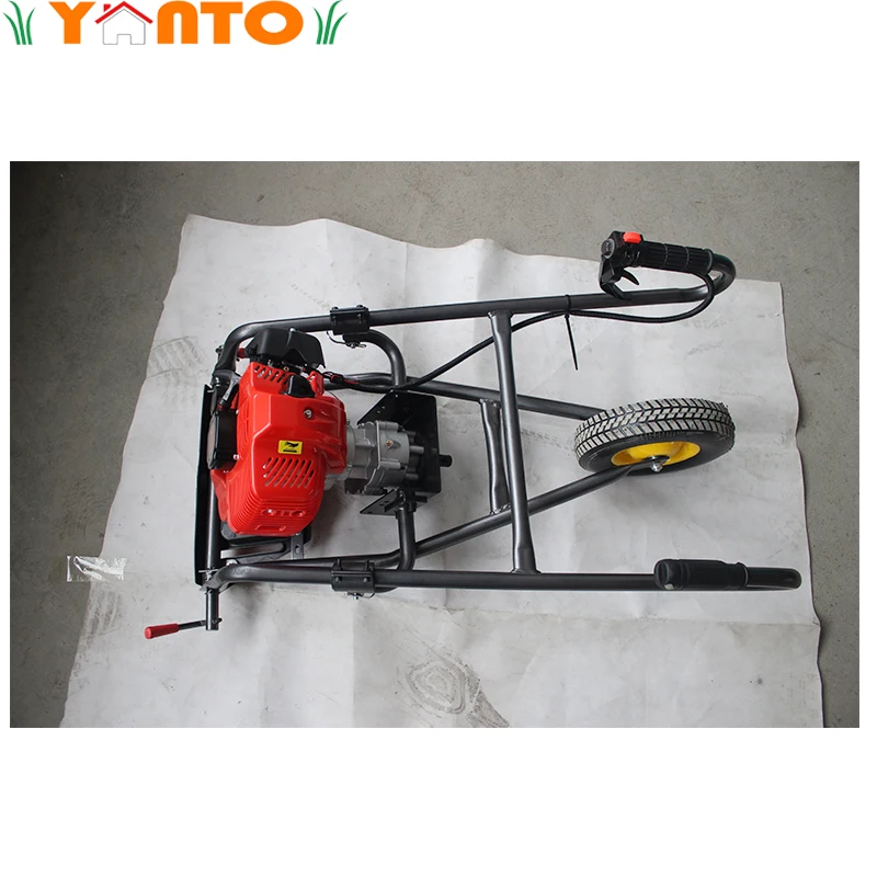 AG001-1E48F Gasoline Drill Auger Hand Push Power Ground Drill Digger 2 Stroke Petrol Ground Auger Post Hole Digger
