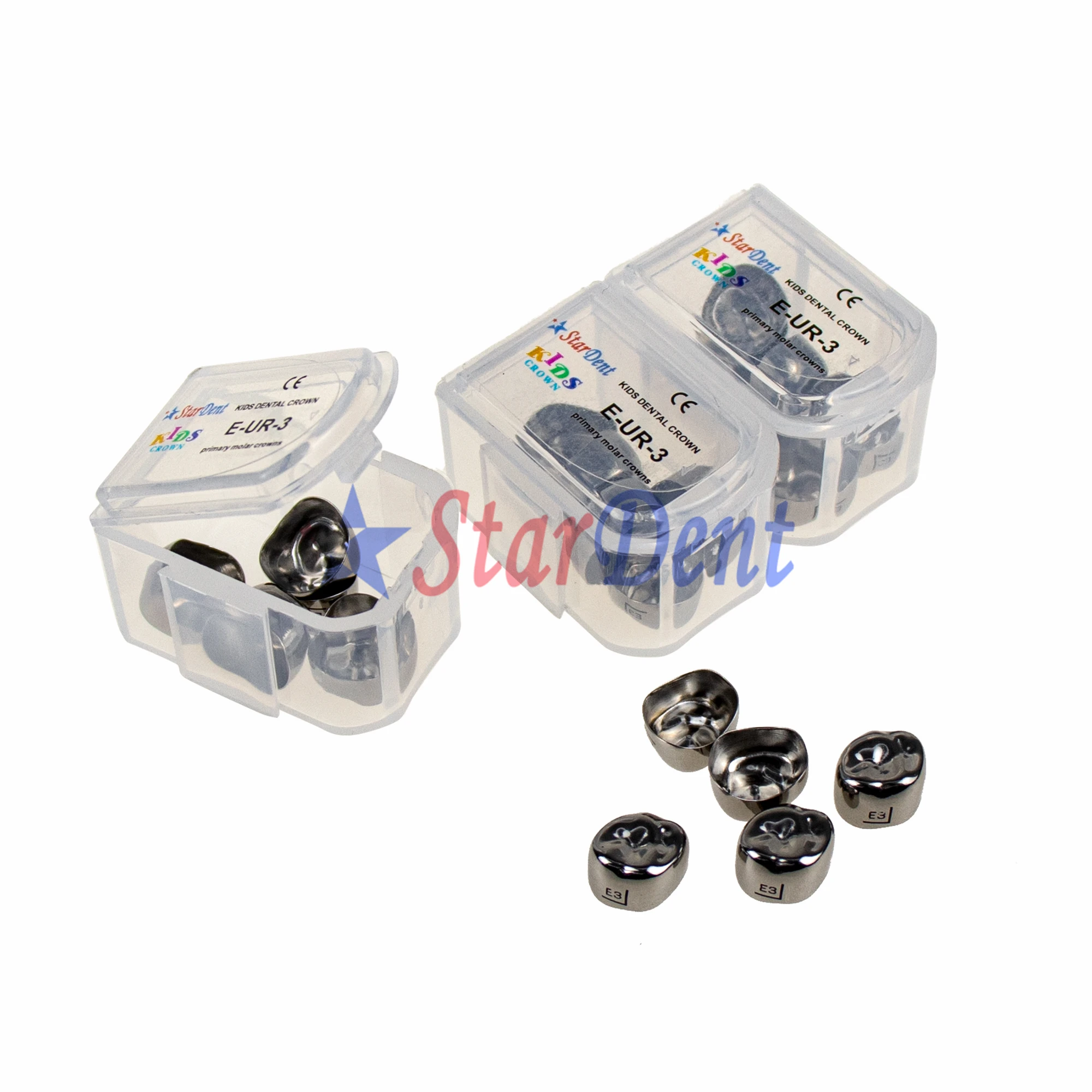 Dental Kids Crown 5Pcs Primary Molar Pediatric Stainless Steel Crown full size