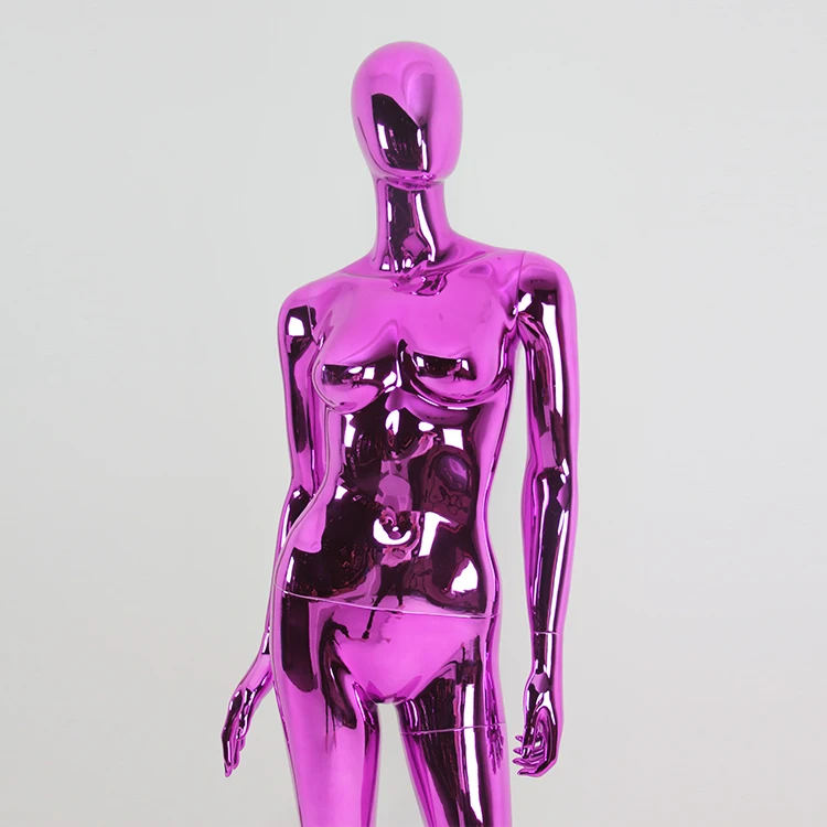 Factory supply purple color Full Body Fiberglass female Mannequins plating electroplating mannequins