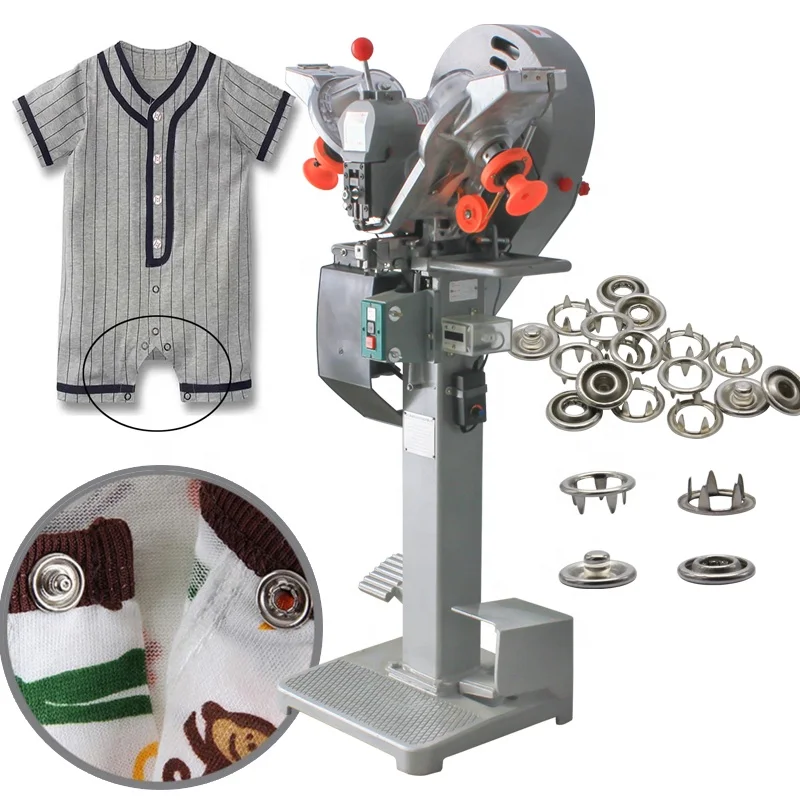 snap button riveting machine fully automatic snap button attaching machine