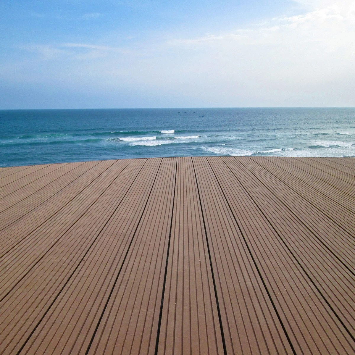 Square Hollow Plastic Wood Composite Flooring 3d Grain Embossed Wpc Outdoor Garden Decking Easy Install Tile