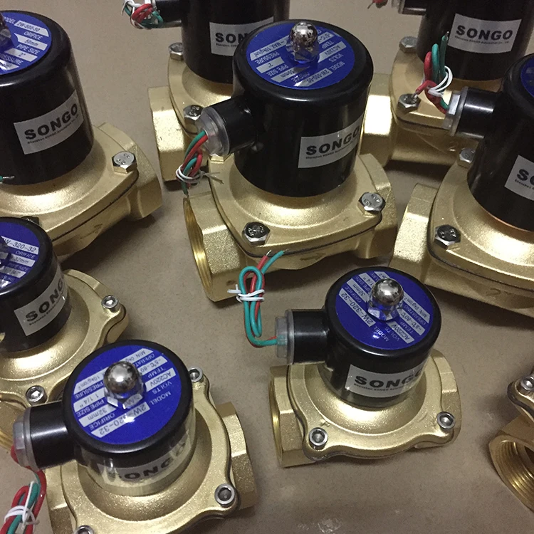  Электрический 12V 24V BSP NPT нормально закрытый открытый 2 Way диафрагма с твёрдым анодированным покрытием магнитное управление латунный газовый Воздух Вода электромагнитный