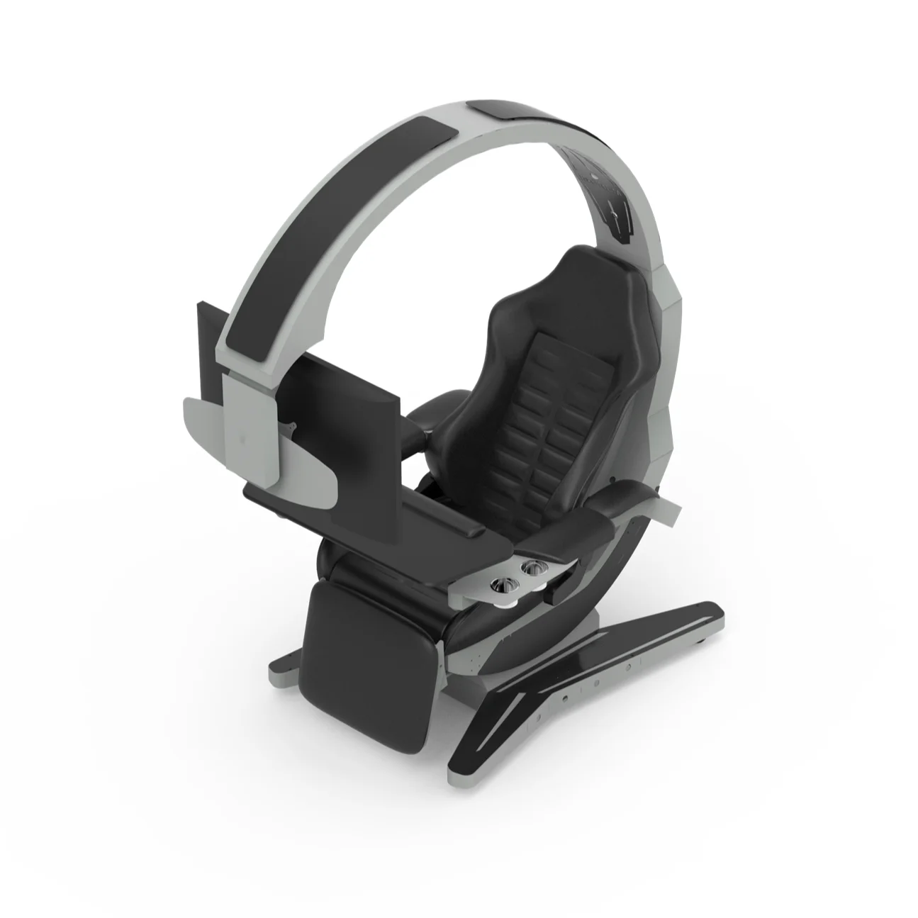 INGREM T7 Coding pod Computer chair Brand name seat racing gaming seat RGB speakers LED and Monitor mounts HDMI DP  prebuilt