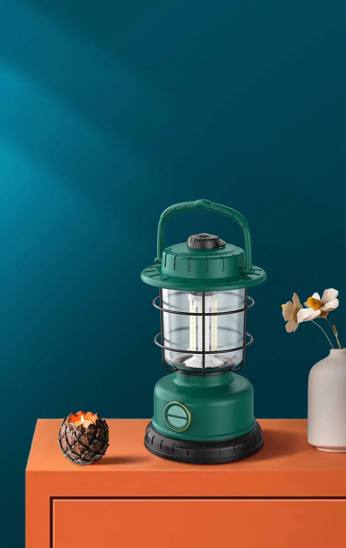 High Quality ABS IP65 Waterproof Portable Emergency USB Rechargeable LED Camping Lantern Light