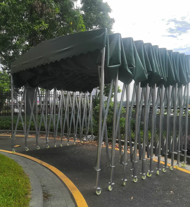 Warehouse Basketball Court Remote Control Activity Folding Telescopic Awning Shade and Rain Installation