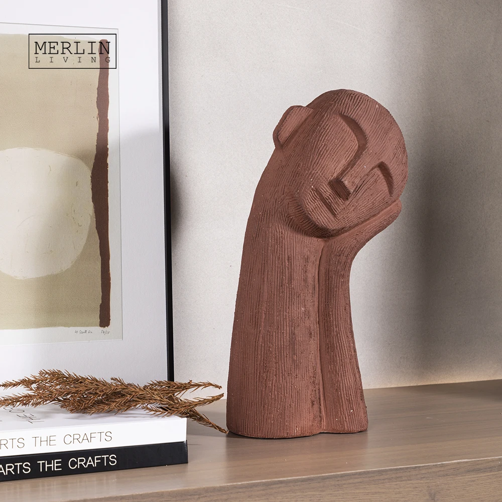 Merlin Living creative modern home decor thinker sculpture ceramic home decor ornaments for hotel decor