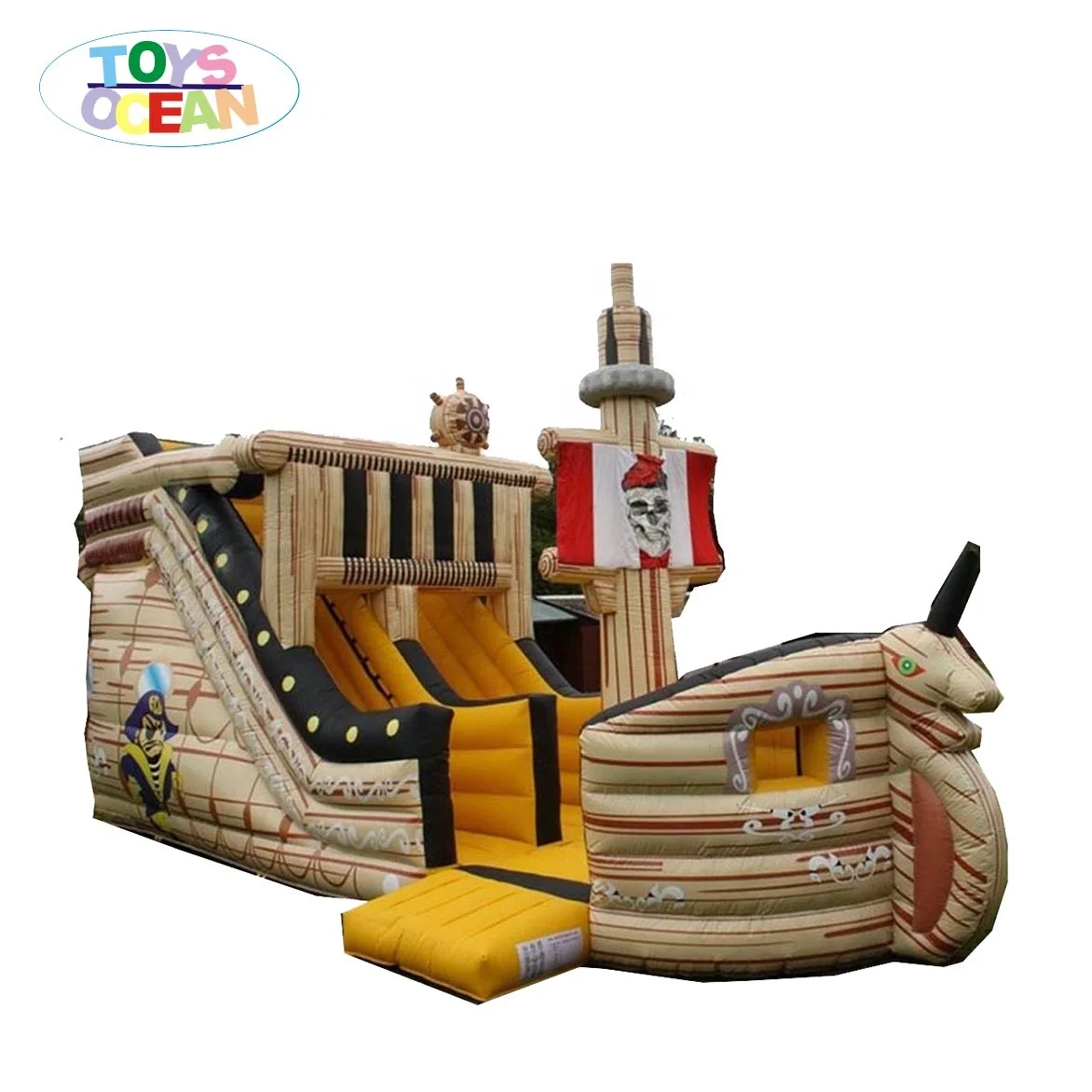 Дешевый надувной пиратский корабль, игровая площадка, воздушный замок с препятствиями, горка