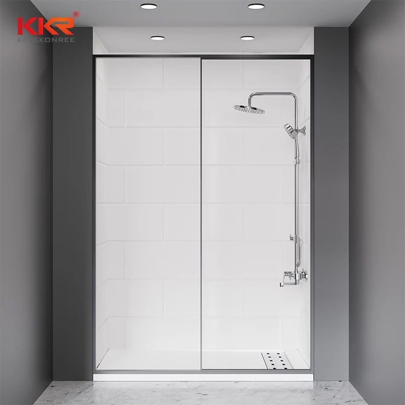 Акриловая белая ванная душевая стеновая панель Водонепроницаемая твердая поверхность