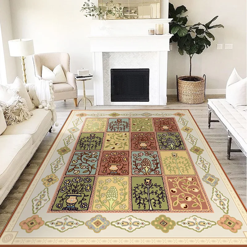 Винтажный коврик Oushak из турецкой шерсти, большие напольные покрытия, персидский ковер