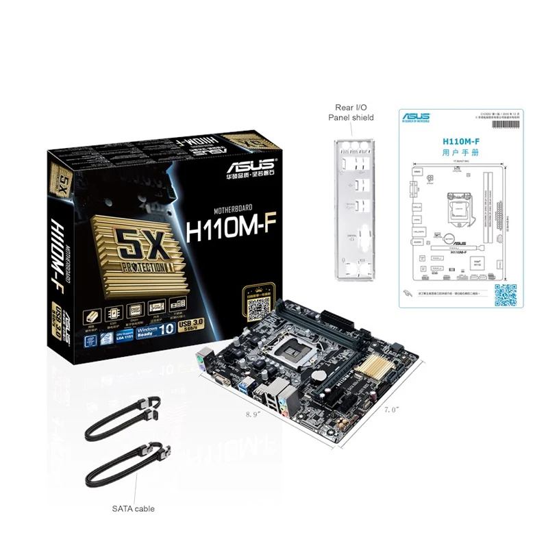 H110M-F FOR ASUS LGA1151 Intel H110 2xDDR4 DIMM Micro ATX form factor