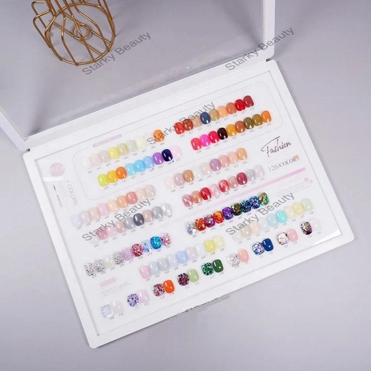 Nail Art Diy Color Card Sample Book Uv Gel Manicure Practice Show Case Nail Tip Display Board nail Art Design works frame