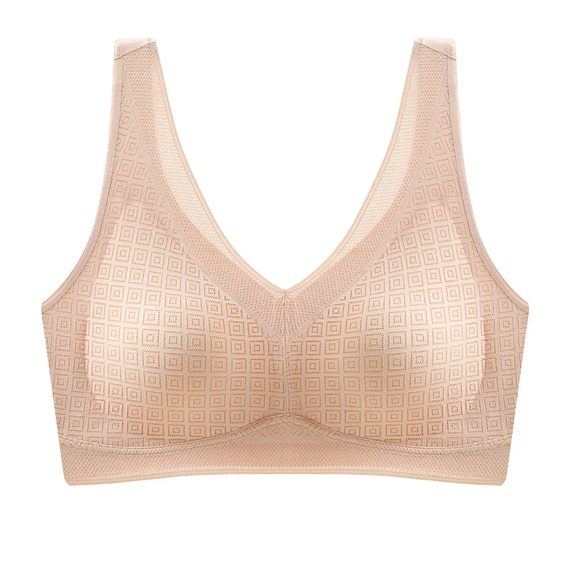 New style beauty lace latex invisibles sleep vest style underwear shakeproof breathable seamless bra