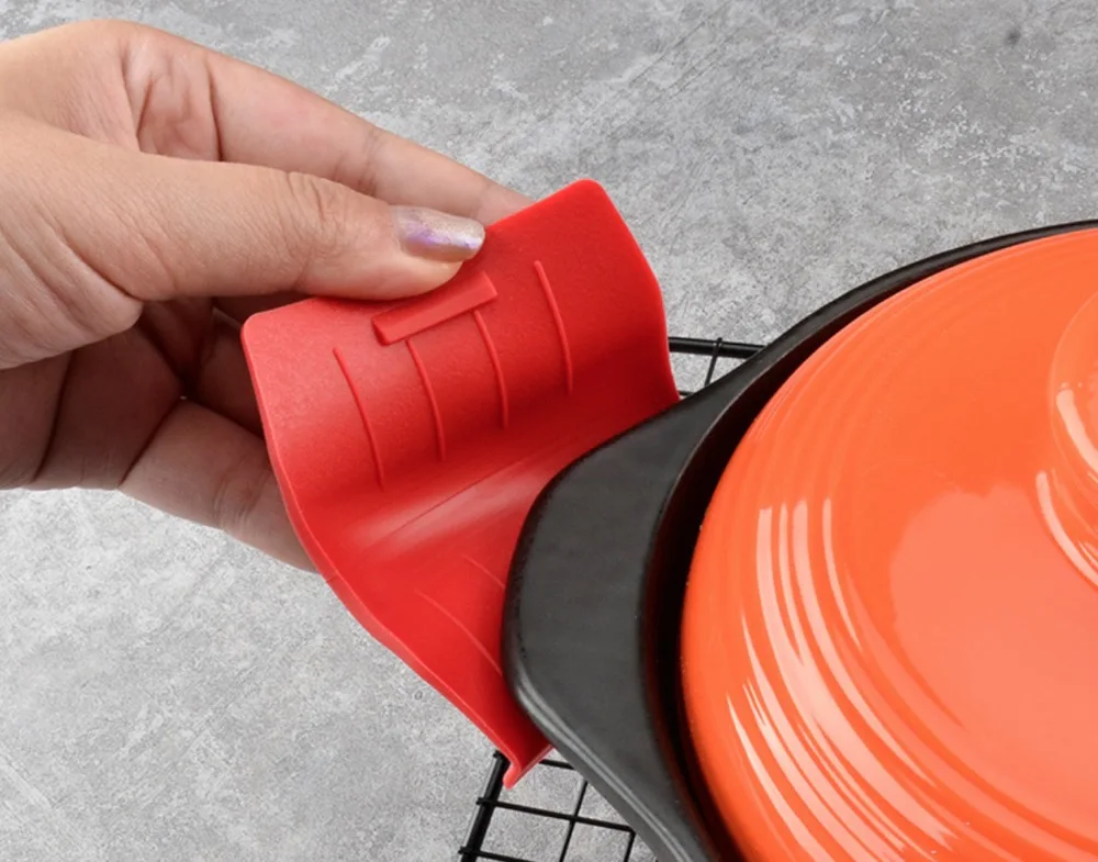 Customized OEM/ODM Heat Resistant Pot Lid Holder Silicone Pot Holders For Kitchen