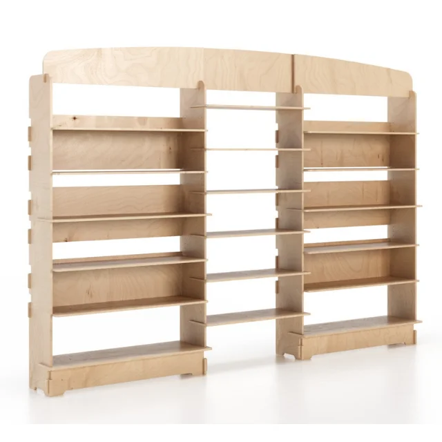 Clothing Display Rack Adjustable Shelves 290m Custom Logo Wooden Flooring Display For Retail Shops