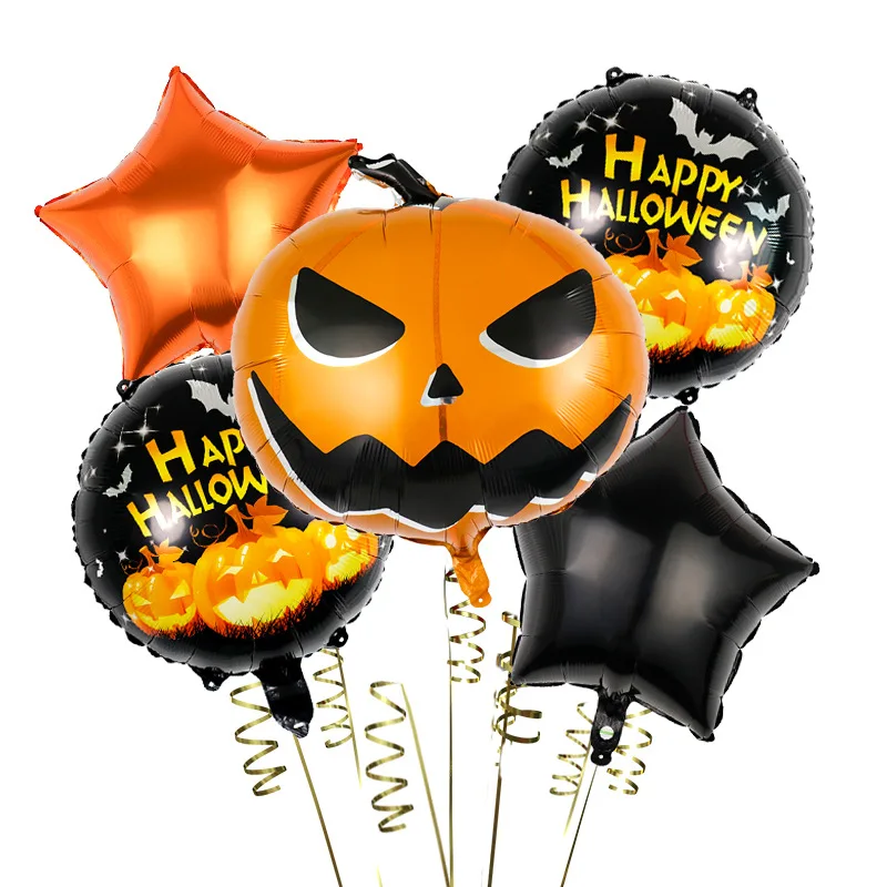 2024 New Halloween Aluminum Film balloon set Ghost Pumpkin Halloween bar party ghost balloon