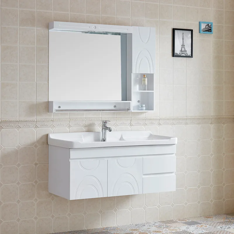 Latest Design Plastic Bathroom Luxury Sink Mirror Storage Cabinet Bathroom